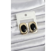 Siyah Renk Kare Model Vintage Kadın Küpe - TJ-BKP11657