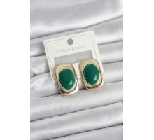 Yeşil Renk Kare Model Vintage Kadın Küpe - TJ-BKP11659