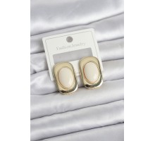 Beyaz Renk Kare Model Vintage Kadın Küpe - TJ-BKP11660