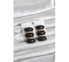 Siyah Vintage Model Gold Renk Kadın Küpe - TJ-BKP11675