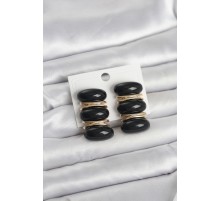 Siyah Vintage Model Gold Renk Kadın Küpe - TJ-BKP11675