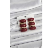 Bordo Vintage Model Gold Renk Kadın Küpe - TJ-BKP11676