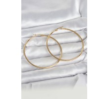 316L Çelik Gold Renk 60 mm Halka Kadın Küpe - TJ-BKP11686