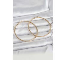 316L Çelik Gold Renk 60 mm Halka Kadın Küpe - TJ-BKP11686