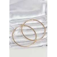 316L Çelik Gold Renk 70 mm Kadın Halka Küpe TJ-BKP11687