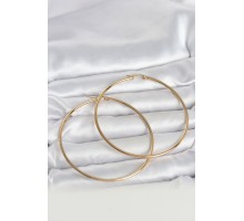 316L Çelik Gold Renk 70 mm Kadın Halka Küpe - TJ-BKP11687