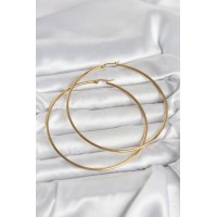 316L Çelik Gold Renk 80 mm Kadın Halka Küpe TJ-BKP11688