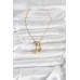 316L Çelik Gold Zirkon Taşlı Deniz Tema Charmlı Kadın Kolye - TJ-BKO11013