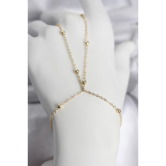 316L Çelik Gold Renk Top Zincirli Kadın Şahmeran - TJ-SN742