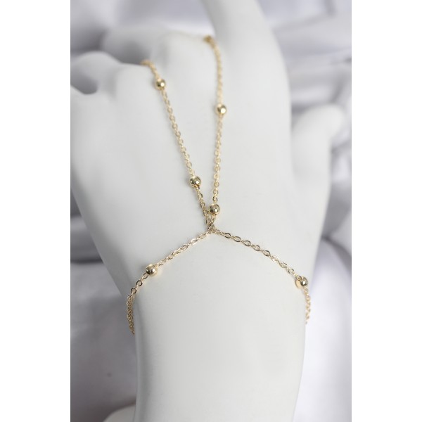 316L Çelik Gold Renk Top Zincirli Kadın Şahmeran - TJ-SN742