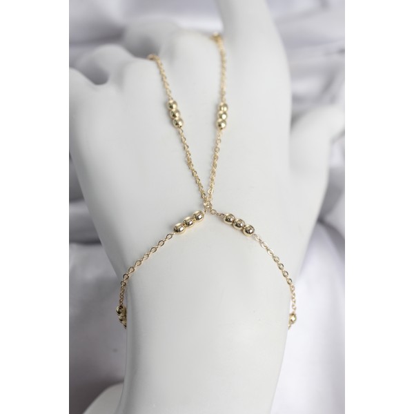 316L Çelik Top Zincirli Gold Renk Kadın Şahmeran - TJ-SN745