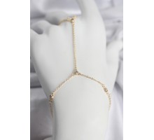 Pirinç Gold Renk Zirkon Taşlı Kadın Şahmeran - TJ-SN746
