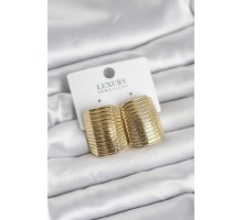 Gold Renk Pirinç Vintage Esintili Statement Küpe - TJ-BKP11736