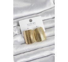 Gold Renk Pirinç Vintage Esintili Statement Küpe - TJ-BKP11736