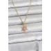 316L Çelik Zincir Gold Renk Pembe Lotus Model Kadın Kolye - TJ-BKO11040