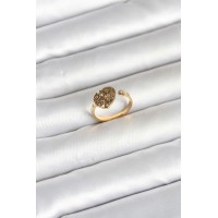 316L Çelik Gold Renk Kalp Model Kadın Yüzük TJ-BYK4172