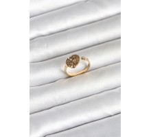 316L Çelik Gold Renk Kalp Model Kadın Yüzük - TJ-BYK4172