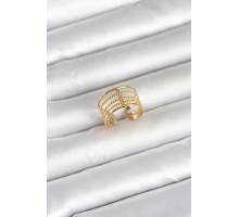 316L Çelik Gold Renk Vintage Model Kadın Yüzük - TJ-BYK4173