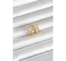 316L Çelik Gold Renk Vintage Model Kadın Yüzük - TJ-BYK4173