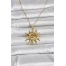 316L Çelik Gold Renk Bohem Güneş Model Kadın Kolye - TJ-BKO11047