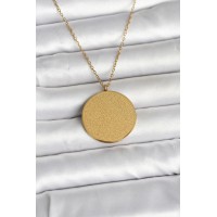 316L Çelik Gold Renk Ayetel Kürsi ve Allah Yazılı Kolye TJ-BKO11055