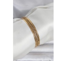 316L Çelik Gold Renk 3'lü Kadın Bileklik - TJ-BB8384
