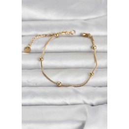 316L Çelik Gold Renk Top Zincirli Kadın Bileklik TJ-BB8393
