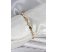 Pirinç Zirkon Taşlı Gold Renk Kadın Bileklik - TJ-BB8397