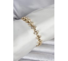 Pirinç Gold Renk Zirkon Taşlı Kadın Bileklik - TJ-BB8401