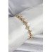 Pirinç Gold Renk Zirkon Taşlı Kadın Bileklik - TJ-BB8401