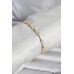 Pirinç Gold Renk Damla Model Zirkon Taşlı Kadın Bileklik - TJ-BB8406