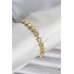 Pirinç Gold Renk Yıldız Model Kadın Bileklik - TJ-BB8407