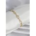 Pirinç Gold Renk Zirkon Taşlı Kadın Bileklik - TJ-BB8409