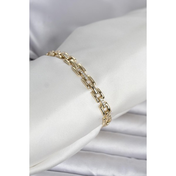 Xuping Zincir Model Gold Renk Kadın Bileklik - TJ-BB8413