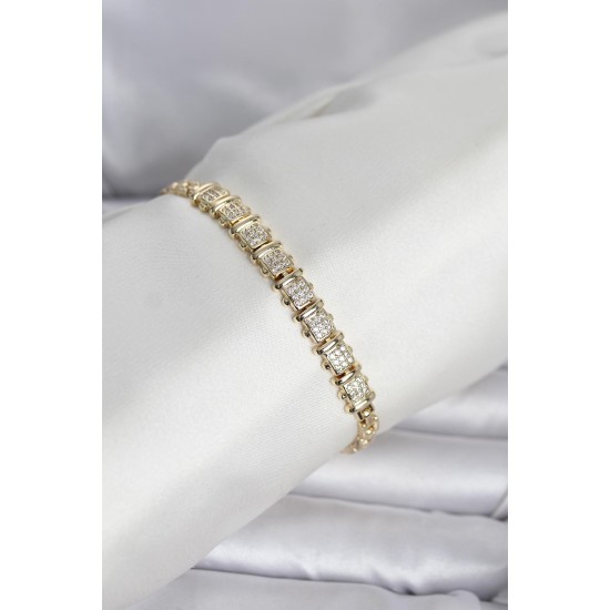 Xuping Model Zirkon Taşlı Gold Renk Kadın Bileklik - TJ-BB8415