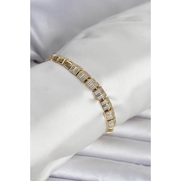 Xuping Zirkon Taşlı Gold Renk Kadın Bileklik - TJ-BB8434
