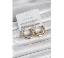 Gold Renk Pirinç Halka 25 mm Kadın Küpe - TJ-BKP11757