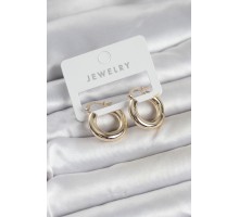 Gold Renk Pirinç Halka 20 mm Kadın Küpe - TJ-BKP11761