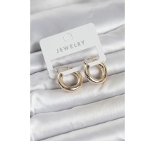 Gold Renk Pirinç Halka 20 mm Kadın Küpe - TJ-BKP11761