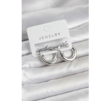 Gümüş Renk Pirinç Halka 20 mm Kadın Küpe - TJ-BKP11762