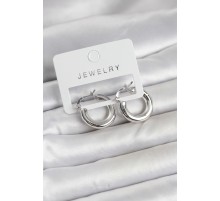 Gümüş Renk Pirinç Halka 20 mm Kadın Küpe - TJ-BKP11762