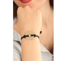 COOL (Havalı) Siyah Deri İpli Unisex Mood Bileklik - TJ-BB1984