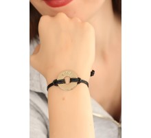 COOL (Havalı) Siyah Deri İpli Unisex Mood Bileklik - TJ-BB1984