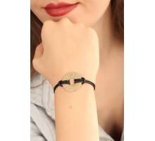 LOVE (Aşık) Siyah Deri İpli Unisex Mood Bileklik - TJ-BB1986