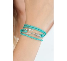 Turkuaz Renk Gümüş Metal Kancalı Bayan Çoklu Bileklik - TJ-BB2370-KS