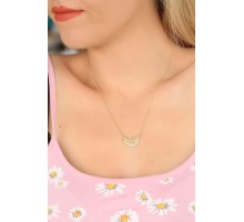 Zirkon Taşlı Bayan Kolye - TJ-BKO4623-KS