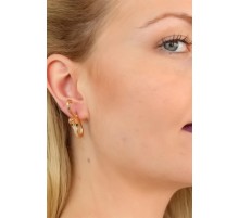 Yılan Tasarım Bayan Küpe - TJ-BKP4810-KS