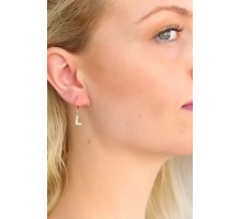 L Harf Bayan Küpe - TJ-BKP4850-KS