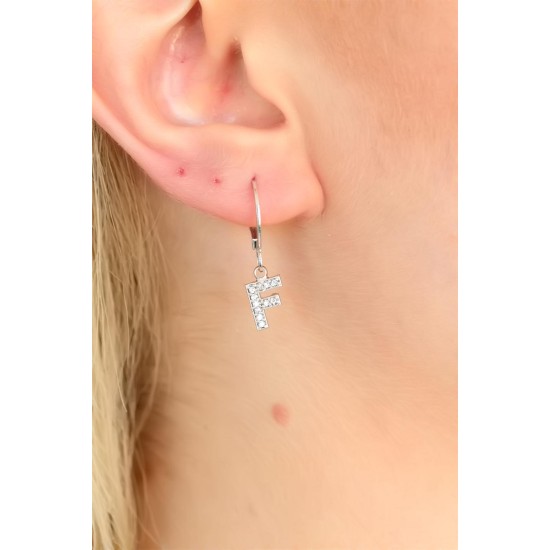 F Harf Bayan Küpe - TJ-BKP4866-KS