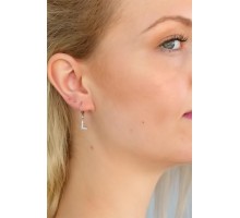 L Harf Bayan Küpe - TJ-BKP4867-KS